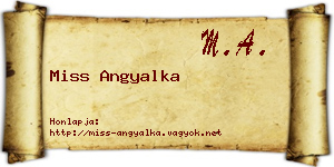 Miss Angyalka névjegykártya